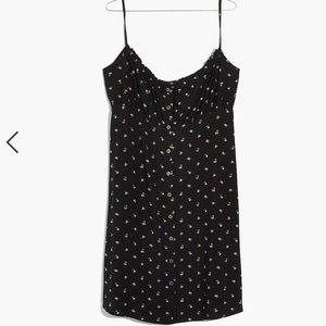 NWT! Tie-Back Button Front Mini Dress